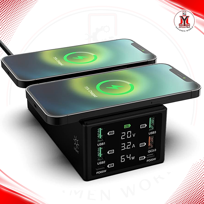 تيستر شحن دبل وايرلس_WIRELESS-888W-4USP-2PD-150W